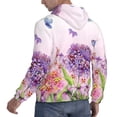 thumbnail image 6 of Cauagu Flowers And Colorful Butterflies for Men's Pullover Hooded Sweatshirt Athletic Casual Hoodie Aautumn Hoodie Sweatshirt for Men Pullover Casual Hooded Sweatshirt-Large, 6 of 7