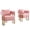 Pink, variant on Leumius Teddy Accent Chairs Set of 2,Morden Upholstered Armchair Dining Side Chairs with Gold Metal Legs for Dining Kitchen Living Room,Black