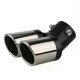 thumbnail image 1 of Suitable 1pcs 2.5" Inlet Car Auto Exhaust Muffler Tip Stainless Steel Dual Pipe Trim Modified Car Rear Tail Throat Liner For Most Cars, 1 of 5