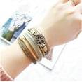 thumbnail image 4 of Tree of Life Leather Bracelets for Women.Colorful Multi-Layer Wrapped Wristband Bracelets for Women,Birthday Easter Basket Stuffers Jewelry Gifts for Teens Girls (Beige), 4 of 6