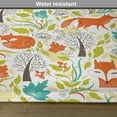 thumbnail image 6 of Ambesonne Animal Place Mats Set of 4, Wild Fox Wolf Flower, Standard Size, Orange Green and Blue, 6 of 6