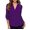 Violet, variante sur Hauts pour Femmes à Manches 3/4 à Col en V Tunique Décontractée Blouse Chemise Ample