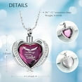thumbnail image 6 of Heart Urn Necklace for Ashes Cremation Angel Wings Heart Urn Necklaces Ashes Urn Jewelry for Women Men with Birthstone Mini Keepsake Urn Memorial Ash Jewelry, 6 of 6