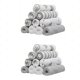 thumbnail image 3 of Spasilk Juego De Toallitas Para Recién Nacidos, Niños Y Niñas, Juego De Toallitas De Rizo Suave, Paquete De 20, Gris Celeste, 3 of 5