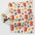 thumbnail image 6 of Yiaed Crabs And Seastars Print Dog Blankets-Cat Blanket Washable for Couch Protection,Puppy Blanket, Soft Plush Reversible Throw Furniture Protector-Medium, 6 of 8
