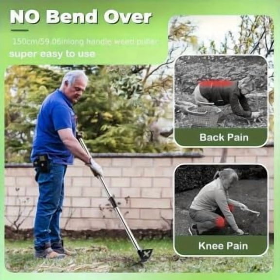 PYYAN-Weed Puller Tool with Long Handle2 in1 Claw Weeder Remover Tool Steel Head Weeder Tool,Heavy Duty Uprooting Weeding Pulling for Yard, Lawn, Patio and Garden