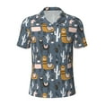 thumbnail image 2 of Daiia Llama and Cactus Pattern Men’s Polo Shirts,Solid Deck Shirt,Classic Fit, Breathable Cotton Polo for Casual and Sport Wear-X-Large, 2 of 7