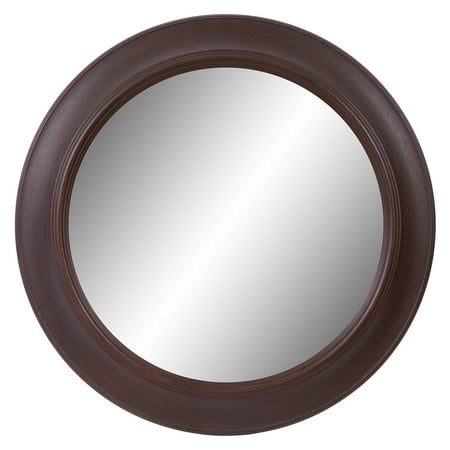 Bronze Woodgrain Round Mirror 30&quot;x30&quot; by Patton Wall Decor - www.neverfullbag.com