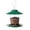 Green, variant on Outdoor Hanging Cover Type Automatic Bird Feeder, Waterproof Squirrel-Proof Wild Bird Feeder for Garden Yard Outside