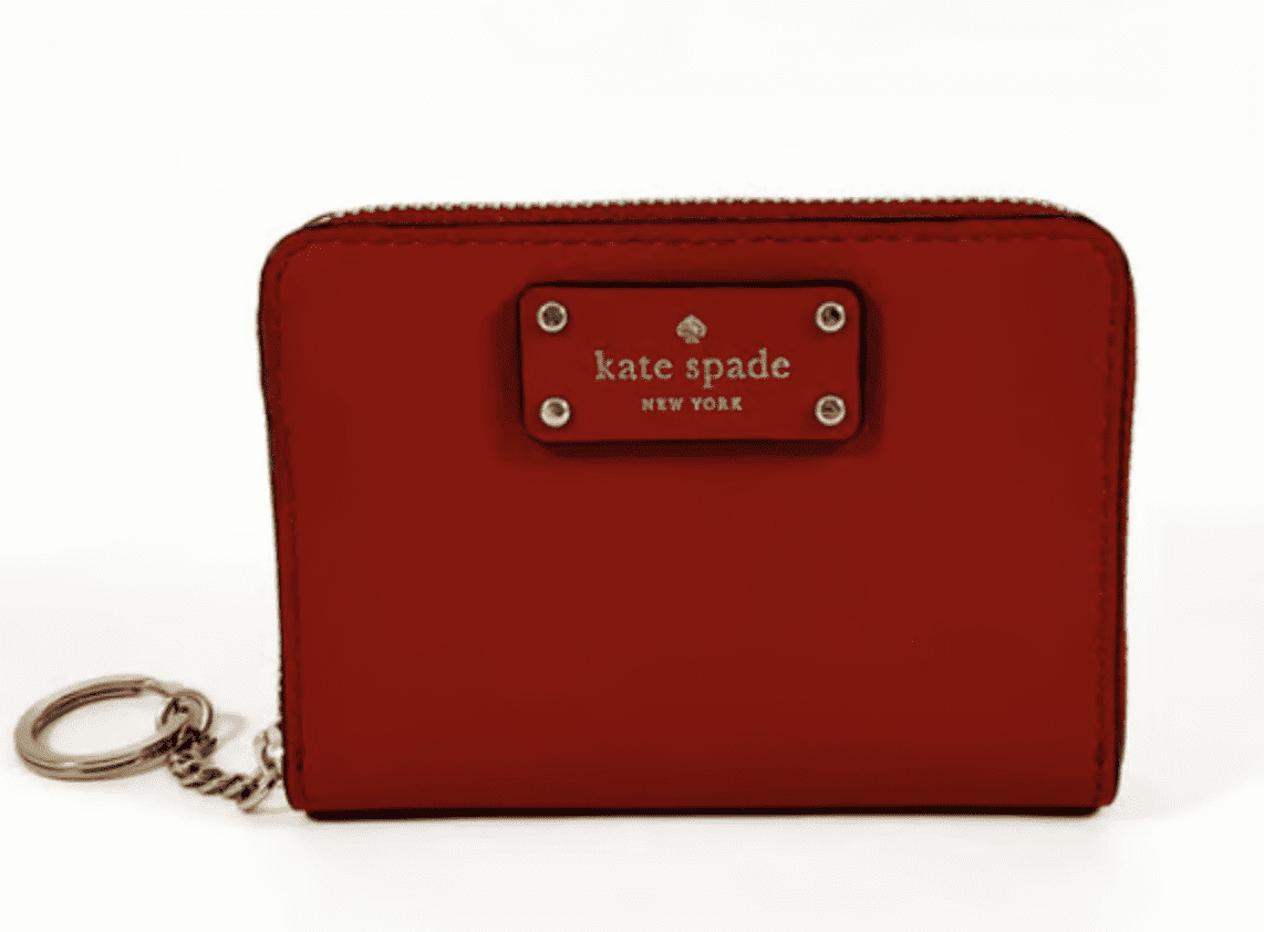ビスカート Kate Spade New York Women's Lucy Small Pebbled Leather L-zip Card