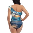 thumbnail image 5 of Sikiie Ocean View Bedroom Print Women One Piece Swimsuits Tummy Control One Shoulder Bathing Suits Ruffle Swimwear, From S to XXL-X-Large, 5 of 6