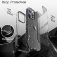 thumbnail image 4 of JETech Glitter Case for iPhone 13 Pro 6.1-Inch, Bling Sparkle Shockproof Phone Bumper Cover, Cute Sparkly for Women and Girls (Black), 4 of 7