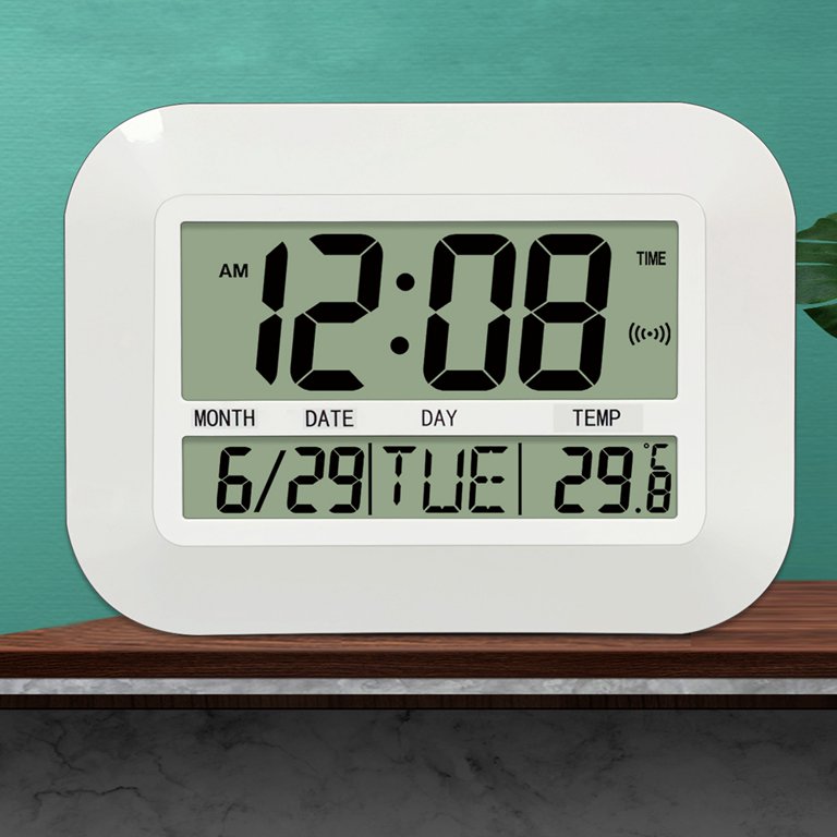 battery operated clock with day date and time