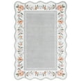 thumbnail image 4 of Lahome 2'x3' Grey Boho Floral Washable Small Rug,Ultra-Thin Scalloped Rug, Non-Slip & Stain Resistant,Soft Low-Pile Mat for Kitchen, Bathroom, Bedroom Front Door Indoor Entrance (2x3ft,Grey), 4 of 11