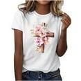 thumbnail image 2 of LiMoi Short Sleeve Tshirts Shirts T Shirts for Women Trendy Floral Blouses Tshirts Shirts Items Ordered by Me, 2 of 5