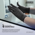 thumbnail image 4 of Guantes de examen desechables AMMEX, de nitrilo negro, 3 mil, caja 1000, 4 of 9