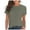 A1Army Green, variant on Huowey Women Shirts Casual Summer Basic T Shirts Short Sleeve Crewneck Tops Casual Loose Fit T Shirts Cute Solid Basic Trendy Tees,Army Green,L
