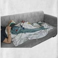 thumbnail image 6 of Narwhal Soft Flannel Fleece Throw Blanket, Couple of Whales with Horns in Love Valentines Day Themed Nautical Illustration, Cozy Plush for Indoor and Outdoor Use, 50" x 70", Multicolor, by Ambesonne, 6 of 6