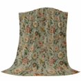 thumbnail image 6 of Vintage Spring Floral Blanket Soft Cozy Warm Throw Blanket for Couch, Plush Fuzzy Flannel Fleece Blankets for Sofa, Farmhouse Flowers Green Vintage Bed Blankets Lightweight Gifts for Women, 30"x40", 6 of 9