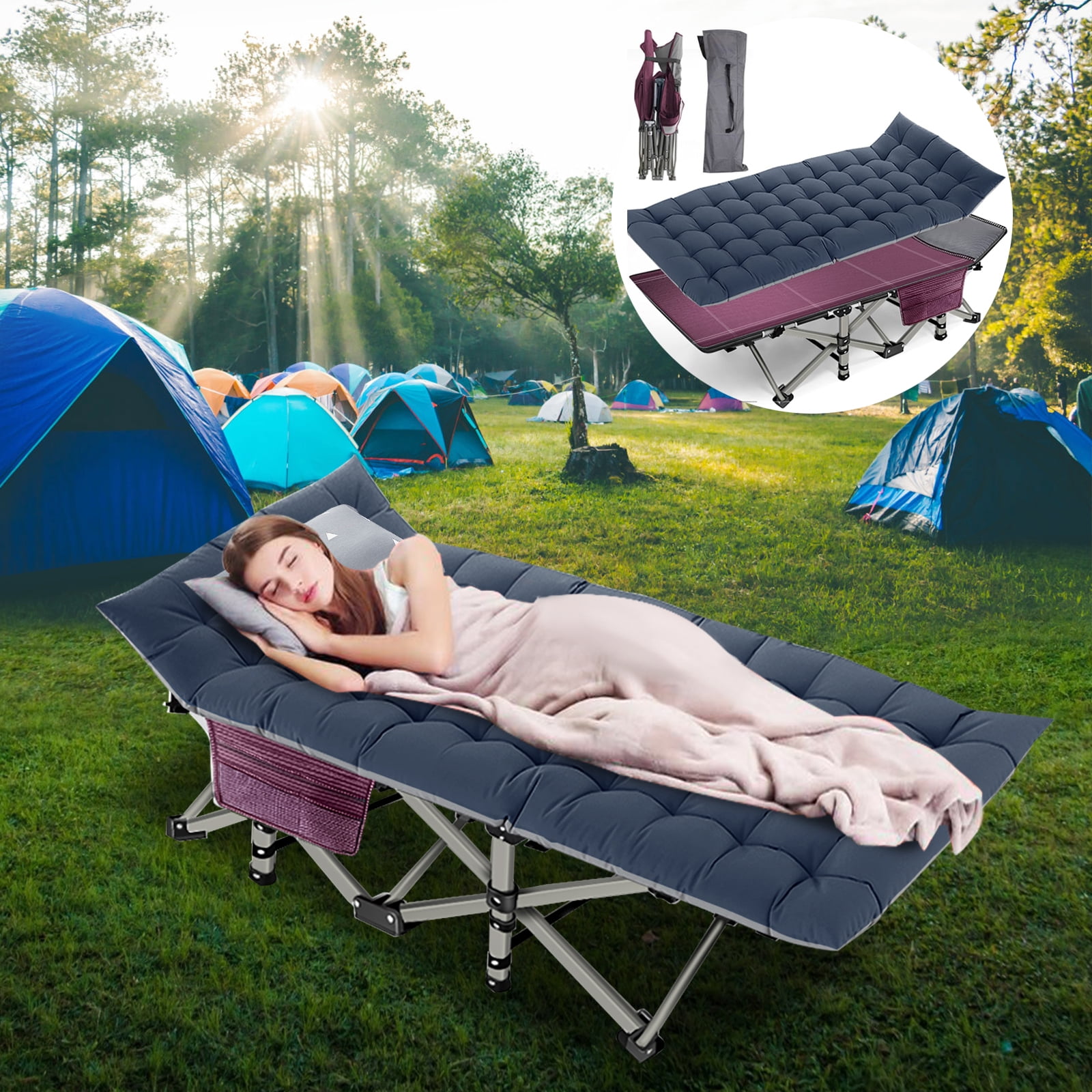 Coleman Ridgeline Camping Cot With Foam Sleeping Pad, 26 X 13 X 75 In, Green atelieryuwa.ciao.jp