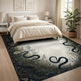 thumbnail image 3 of ODIKA 8'x10' Washable Area Rug Durable, Non-Slip Gothic Witchy Snake Whimsical Moody Divination Motifs Serpent for Living Room, Under Sectional, Family, 3 of 7