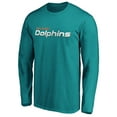 thumbnail image 2 of Men's Aqua Miami Dolphins #1 Dad Long Sleeve Team Logo T-Shirt, 2 of 3