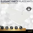 thumbnail image 4 of Paper Placemat Disposable, White Place Mats with Scalloped Edges, Durable Paper Placemat for Holiday Wedding Party Supplies Decor, 9.75 X 14 Inches, Pack of 50 - by SparkSettings, 4 of 6