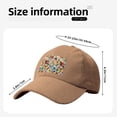 thumbnail image 2 of Baseball Cap Bent Eaves Design 6 Piece Cap Body Breathable Not Hot Plastic Cap Drag For Daily Travel Vacation Fall Flowers Lily Flower Butterflies Bees Khaki, 2 of 8