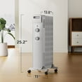 thumbnail image 4 of Oil Filled Radiator Heater, 1500W Quiet Warmth Radiant Heater, 3 Heating Modes, Overheat & Tip-Over Protection, Adjustable tat, Space Heaters for Indoor Use, White, 25.2 x 13.8 x 11 in, 4 of 5