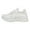 White, variant on Mesh Sneakers for Women Plus Size Elastic Knit Slip on Platform Tennis Shoes Nonslip Cushioning Arch Support Lace up Walking Shoes Khaki Size 11.5