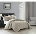 NY&Co. Home Trinity 9Piece Jacquard Comforter Set, Queen, Taupe
