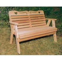 5' Red Cedar American Sweetheart Garden Bench