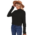 thumbnail image 6 of COMOSOFFER Black Turtleneck Lightweight Sweaters for Women White Womens Turtleneck Long Sleeve Pullover Knit Sweater Tops, 6 of 7