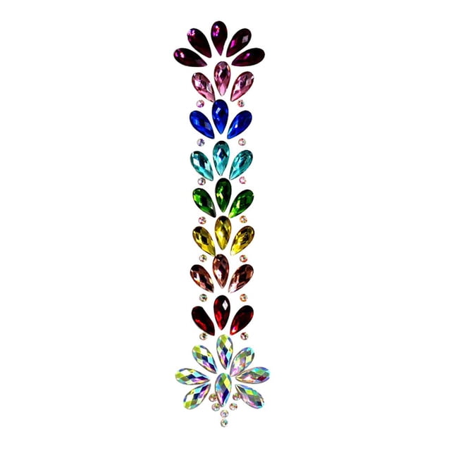 Decoración De La Etiqueta Engomada De Cristal De Las Mujeres DIY Brillo Tatuaje Para El Carnaval Crazy Night Multicolor Sunnimix Pegatina de cristal de cara