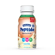 PediaSure Peptide 1.0 Cal, Complete, Balanced Nutrition for Kids with GI Conditions, Vanilla, 8-fl-oz Bottle