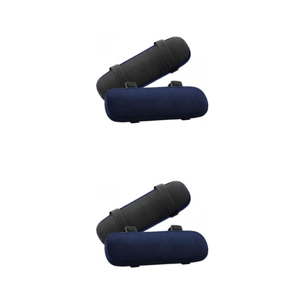 Kenally 1 par de reposabrazos de silla de liberación rápida para oficina en casa, taburete ajustable para ordenador, soporte para brazo y Azul marino 2Conjunto