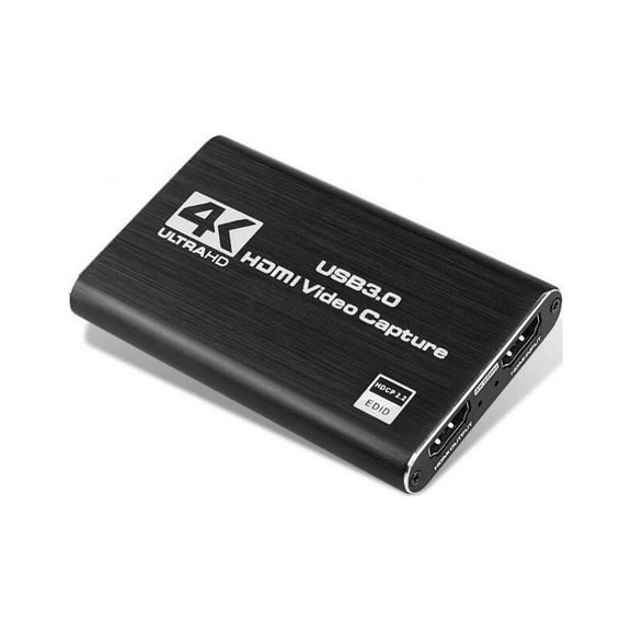 Audio Video Capture Card,4K HDMI USB 3.0 Capture Adapter Video Converter 1080P 60fps Portable Capture Device for Video Game Recording Live Streaming Broadcasting,Support PS4 Xbox One Camera