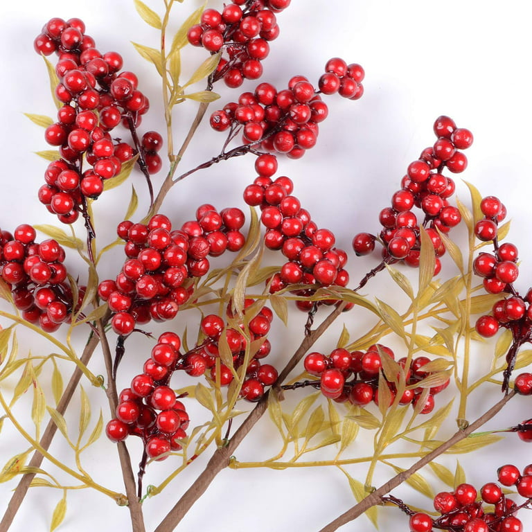 Machinehome Artificial Berry Stems Artificial Flowers Christmas