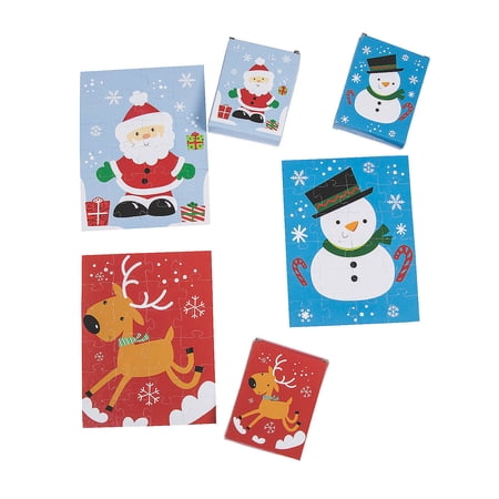Christmas Character Puzzles  Set of 12  Toys  Christmas  12 Pieces