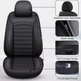 thumbnail image 3 of Seat Cover for Kia K5 2021-2025: Car Seat Covers Full Set Waterproof Faux Leather Seat Cover Cushion Protector (Black), 3 of 9