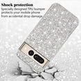 thumbnail image 5 of Compatible with Google Pixel 7 Pro Case Glitter Bling Google Pixel 7 Pro Phone Case for Girls Cute Bumper Shockproof Protective Cases (Silver), 5 of 14
