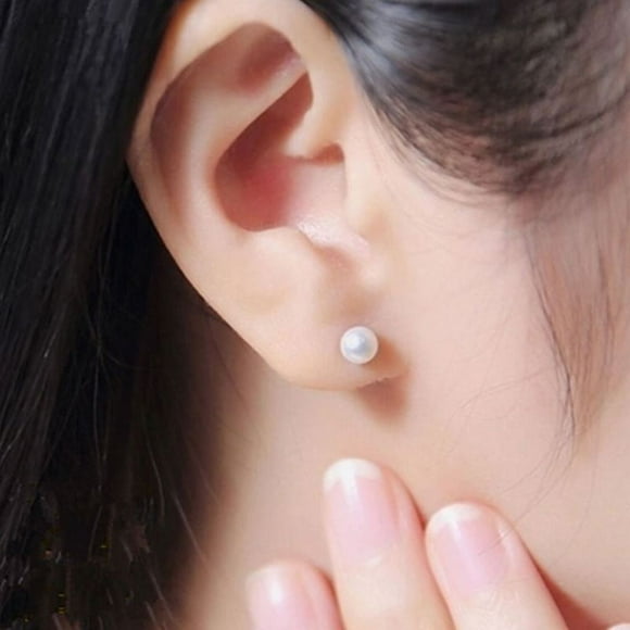 Freshwater Pearl Stud Earrings for Women Elegant Japanese Korean Style Fashion Jewelry 2PCS