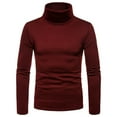 thumbnail image 1 of Mens Winter Thermal Turtle Neck Skivvy Pullover Stretch Basic Solid Thick T Shirt, 1 of 3