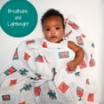 thumbnail image 4 of LollyBanks Gifts Swaddle Blanket 100% Muslin Cotton,&nbsp; 47 x 47 inches Soft Breathable Muslin Baby Swaddles for Girls and Boys, Baby Care Essentials, Registry and Gift, 4 of 6