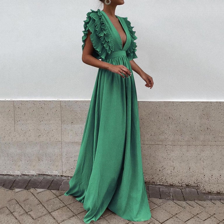 green emerald velvet dress Zapakasa Women Grey Green Bridesmaid Dress A Line Off The Shoulder Tiered Tulle Prom Dress, Chiffon Color / US20W