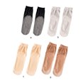 thumbnail image 4 of Qarigey Calcetín antideslizante a prueba de sudor calcetines de secado rápido Anti-colgante multicolor medias transpirables para niña Medias Gris, 4 of 6