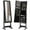 Black, variant on Giantex Jewelry Armoire Cabinet, Standing Jewelry Organizer w/Full-length Mirror & 3 Adjustable Angles, Black