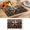 thumbnail image 6 of Vintage Rustic Dark Brown Wood Grain Placemats Set of 2, Independence Day Non-Slip Place Mats Washable Table Mats for Kitchen Dining Table Decorations Indoor/Outdoor, 6 of 9