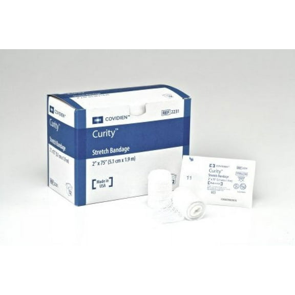 Curity Conforming Bandage, 2 x 75 Inch Roll, 1-Ply, Cotton/Polyester, 12 Count