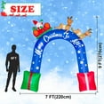 thumbnail image 3 of 9ft Christmas Inflatable Archway with Santa Claus Riding a Sled Elk and Gift Boxes, Christmas Blow Up Decor Christmas Arch LED Lights for Yard, Lawn Holiday Christmas Decorations Outdoor by Husfou, 3 of 7